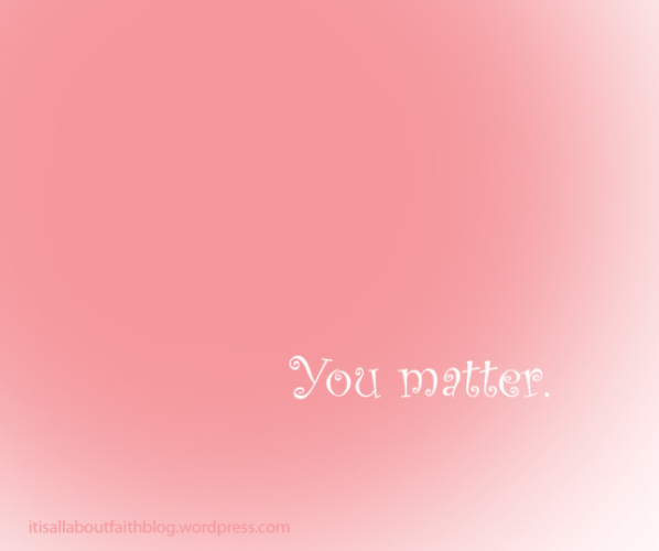 You matter curly pink